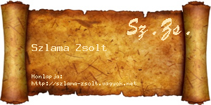 Szlama Zsolt névjegykártya